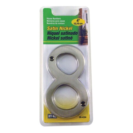 Hy-Ko NUMBER 4"" SAT NKL  8 BR-43SN/8